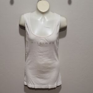 Tommy Hilfiger White Fitted Tank Top